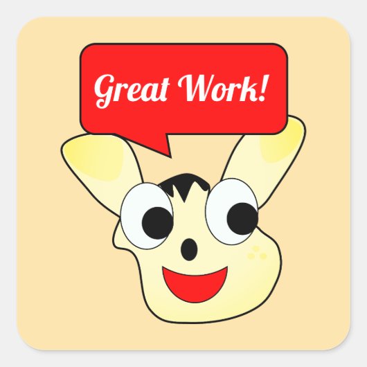 Fantastische werkstickers vierkante sticker (Voorkant)