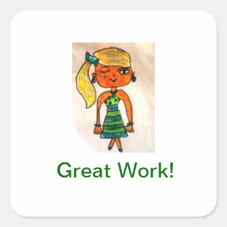 Fantastische werkstickers vierkante sticker