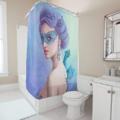 Fantastische wintervrouw, mooie sneeuwkoningin douchegordijn (In situ)