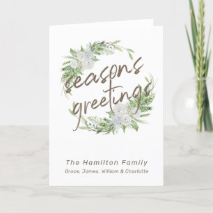 Fantastische witte kerst met kerstmis feestdagen kaart