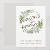 Fantastische witte kerst met kerstmis feestdagenkaart (Voorkant / Achterkant)