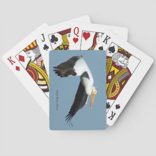 Fantastische witte Pelican speelkaarten