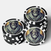Fantastische Wizard Poker Chips, zwart gestreepte  Chips (Opstapeling)