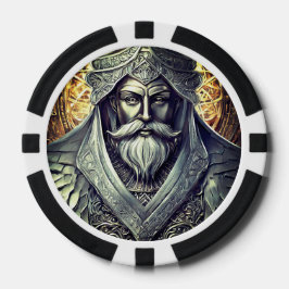 Fantastische Wizard Poker Chips, zwart gestreepte Poker Chips