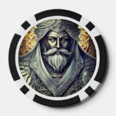 Fantastische Wizard Poker Chips, zwart gestreepte  Poker Chips (Achterkant)