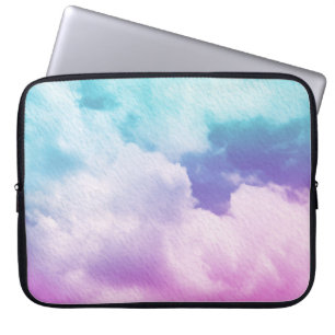 fantastische zachte cloud met pastelverloopkleur e laptop sleeve