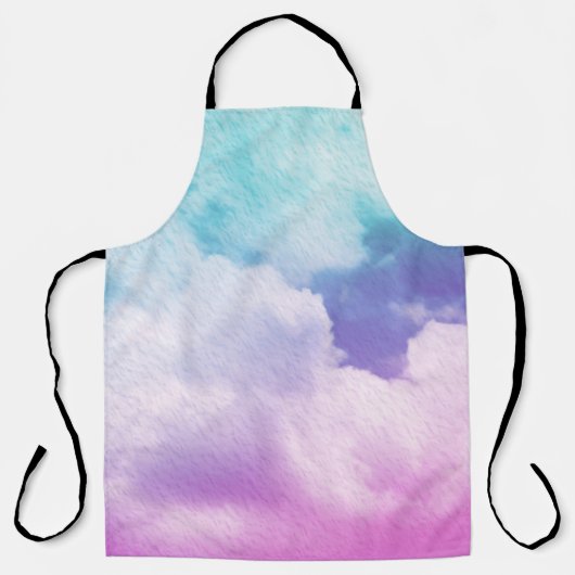 fantastische zachte cloud met pastelverloopkleur e schort (Voorkant)