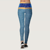 fantastische zeemeermin gesimuleerd sequinblauw gl leggings (Achterkant)