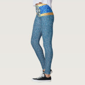 fantastische zeemeermin gesimuleerd sequinblauw gl leggings (Links)