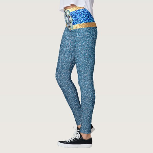 fantastische zeemeermin gesimuleerd sequinblauw gl leggings (Links)