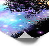 Fantastische zonsondergang met regenboogkleuren poster (Hoek)