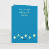 Fantastische zwager blauwe gele verjaardag kaart (Achterkant)