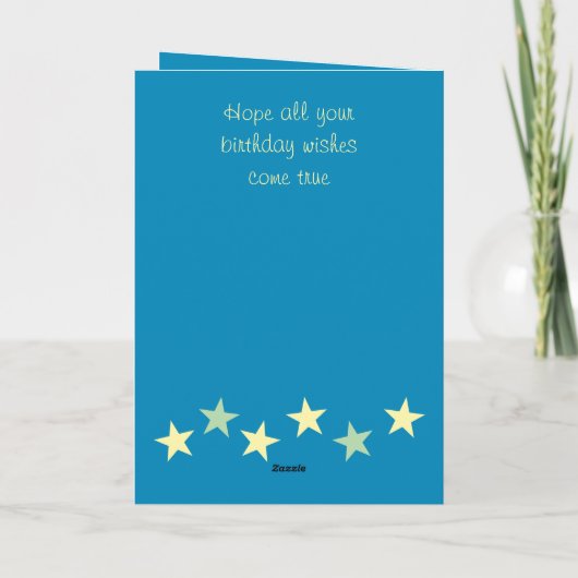 Fantastische zwager blauwe gele verjaardag kaart (Achterkant)