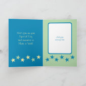 Fantastische zwager blauwe gele verjaardag kaart (Binnen)