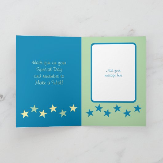 Fantastische zwager blauwe gele verjaardag kaart (Binnen)