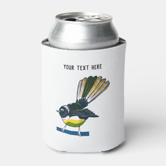 Fantastretro NZ vogeldruk Blikjeskoeler (Blikje Voorkant)