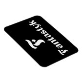 Fantastyk Magnet 3 "x4" Wit op Zwart Magneet (Rechterzijde)