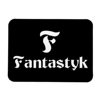 Fantastyk Magnet 3 "x4" Wit op Zwart Magneet
