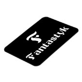 Fantastyk Magnet 3 "x4" Wit op Zwart Magneet (Linkerzijde)