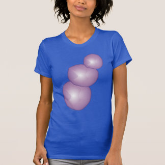 Fantasy 3D Snowman 3 Paarse Moons Lavender Artsy T-shirt