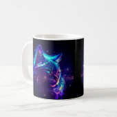 Fantasy Abstract Cute Galaxy Space Kitty Cat Koffiemok (Voorkant links)