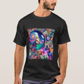 Fantasy Abstract Damescollage T-shirt