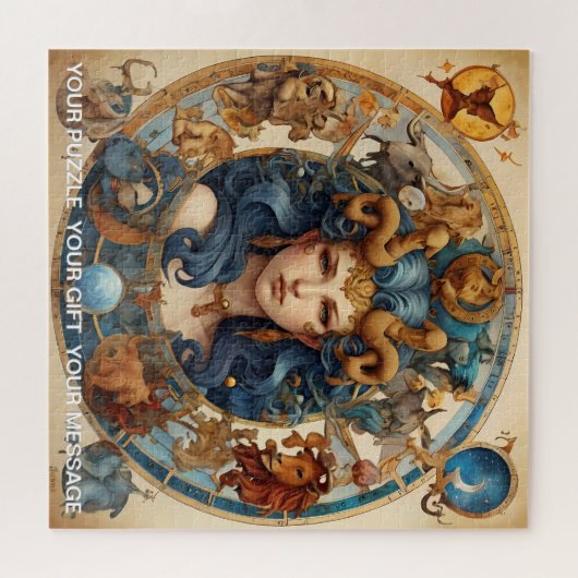 Fantasy Abstract Hemelse Dierenriem Teken Dreamsca Legpuzzel (Horizontaal)