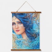 Fantasy Abstracte Wave Goddess Hangend Wandkleed (Voorkant 2)