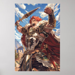 Fantasy Adventure 2D Anime Art Style Poster