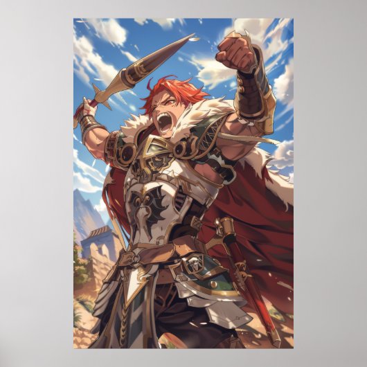 Fantasy Adventure 2D Anime Art Style Poster (Voorkant)