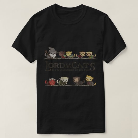 Fantasy Adventure Cat Squad T-shirt (Design voorkant)