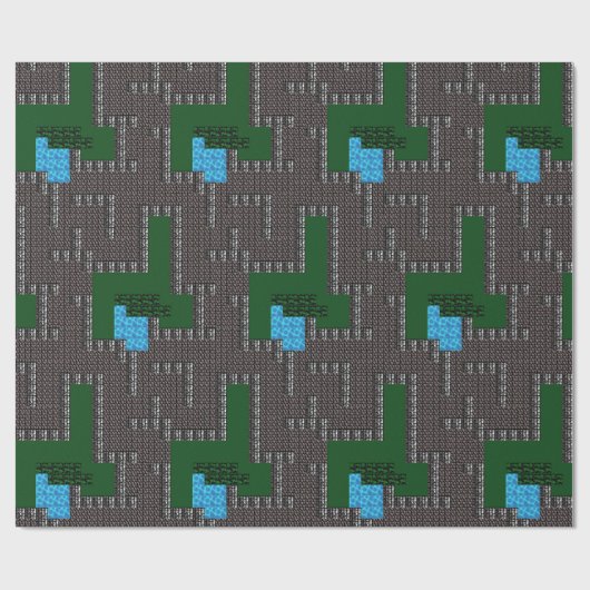 Fantasy Adventure Dungeon Map Cadeaupapier (Vlak)