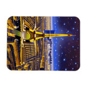 Fantasy Aerial Uitzicht Paris onder de sterren Magneet (Horizontaal)