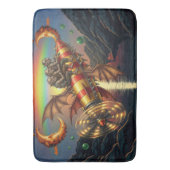 Fantasy afbeelding 3 Trollen Op Een Retro Raket Badmat (Voorkant Verticaal)