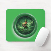 Fantasy afbeelding kabouter met pot met goud muismat (Met muis)
