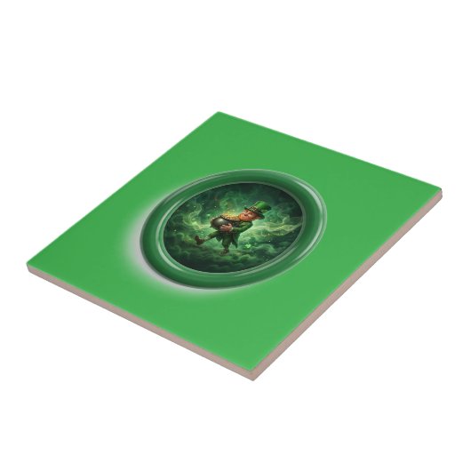 Fantasy Afbeelding Kabouter Met Pot Met Goud Tegeltje (Zijkant)