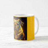 Fantasy afbeelding neon geel Engelse Bulldog Koffiemok (Voorkant rechts)