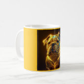 Fantasy afbeelding neon geel Engelse Bulldog Koffiemok (Voorkant links)