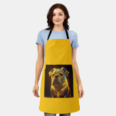 Fantasy afbeelding neon geel Engelse Bulldog Schort (Gedragen)