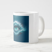 Fantasy Afbeelding - Oude Blauwe Ogen Grote Koffiekop (Voorkant rechts)