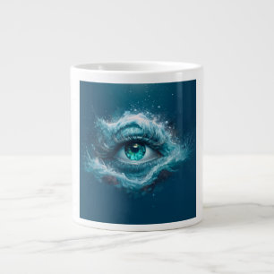 Fantasy Afbeelding - Oude Blauwe Ogen Grote Koffiekop