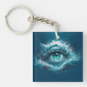 Fantasy Afbeelding - Oude Blauwe Ogen Sleutelhanger