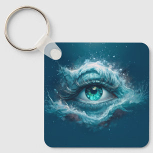Fantasy Afbeelding - Oude Blauwe Ogen Sleutelhanger