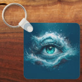Fantasy Afbeelding - Oude Blauwe Ogen Sleutelhanger (Voorkant)