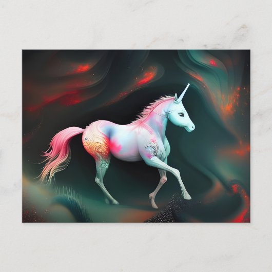 Fantasy AI Unicorn Briefkaart (Voorkant)