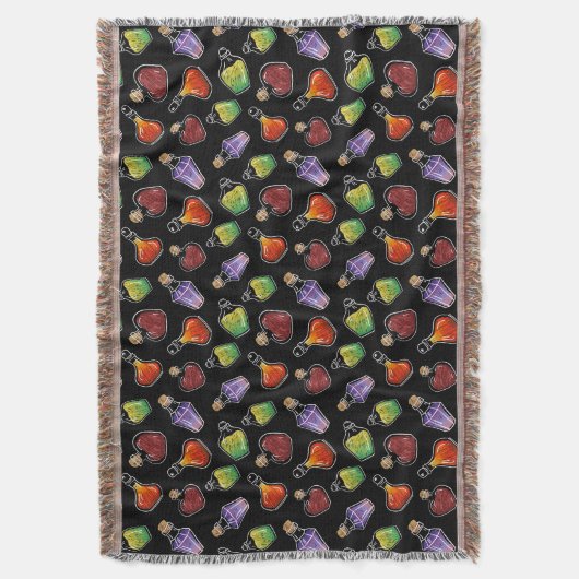 Fantasy Alchemy-geïnspireerde gooi deken (Voorkant Verticaal)