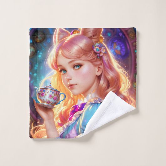 Fantasy Alice in Wonderland Bad Handdoek (Wasdoekje)