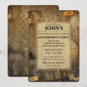 Fantasy  Alice in Wonderland Birthday Party Kaart (Voorkant / Achterkant)