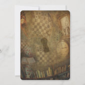 Fantasy  Alice in Wonderland Birthday Party Kaart (Achterkant)