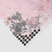 Fantasy Alice in Wonderland Checkerboard Tissuepapier (Detail)